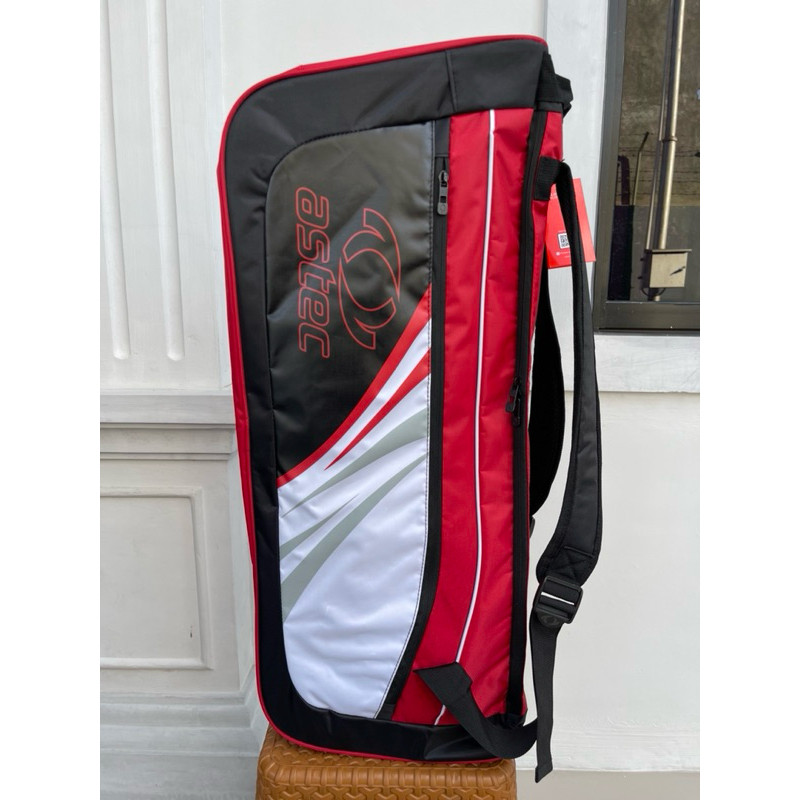 TAS ASTEC BADMINTON ASC HERRO 6 RK BAG BLACK RED ASCBGU3SB2BL