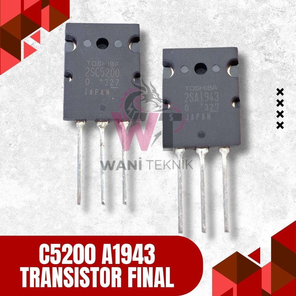 C5200 A1943 Transistor Final – 1 Set Toshiba Japan Original