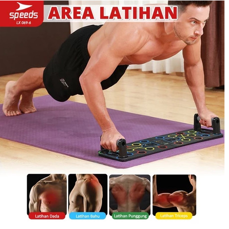 DISKON SPEEDS PUSH UP BOARD PUSH UP STAND ALAT BANTU PUSH UP ALAT OLAHRAGA FITNESS 069-6