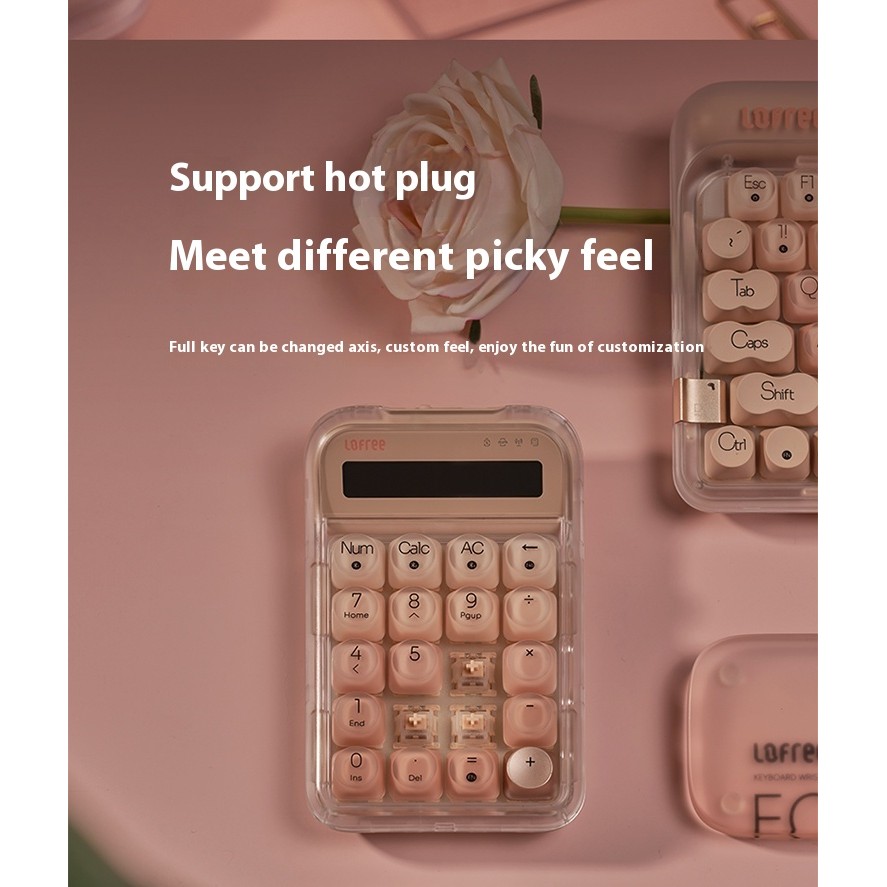 Lofree Liquid Foundation Wireless Bluetooth Meanical Numeric Keyboard Girls High-Looking Computer Ex