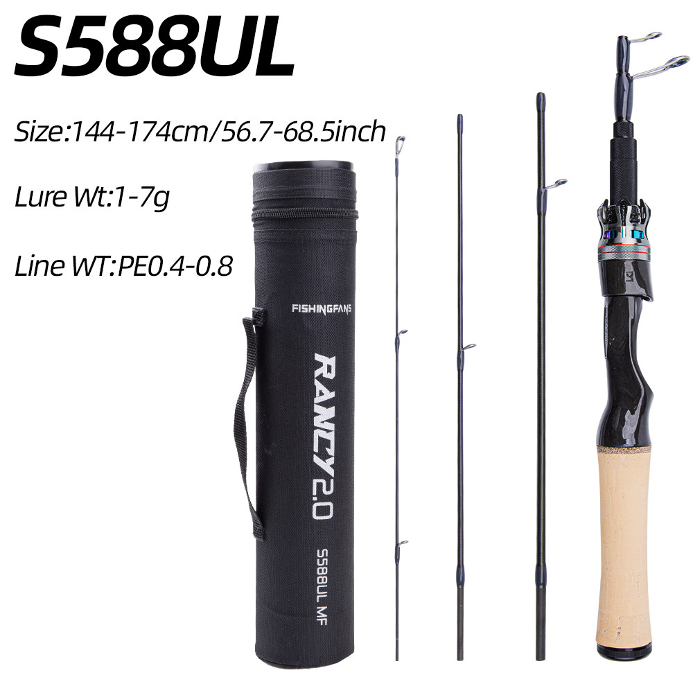 Portable Telescopic Position adjust size Fishing Rod UL Carbon Fiber FUJI F GUIDE Spinning Casting F