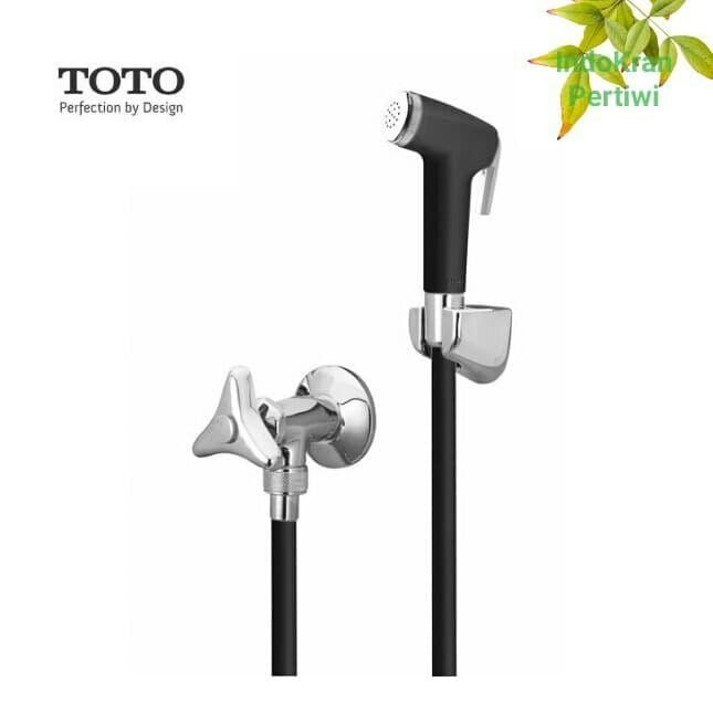 Jet Shower TOTO TX403SB hitam+ Stop Valve / Shower Closet TOTO TX403S hitam