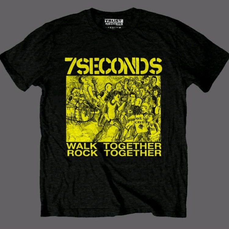 (COD) Kaos Tshirt Band Music Hard Core Original Official 7 Second Seven Second Walk Together