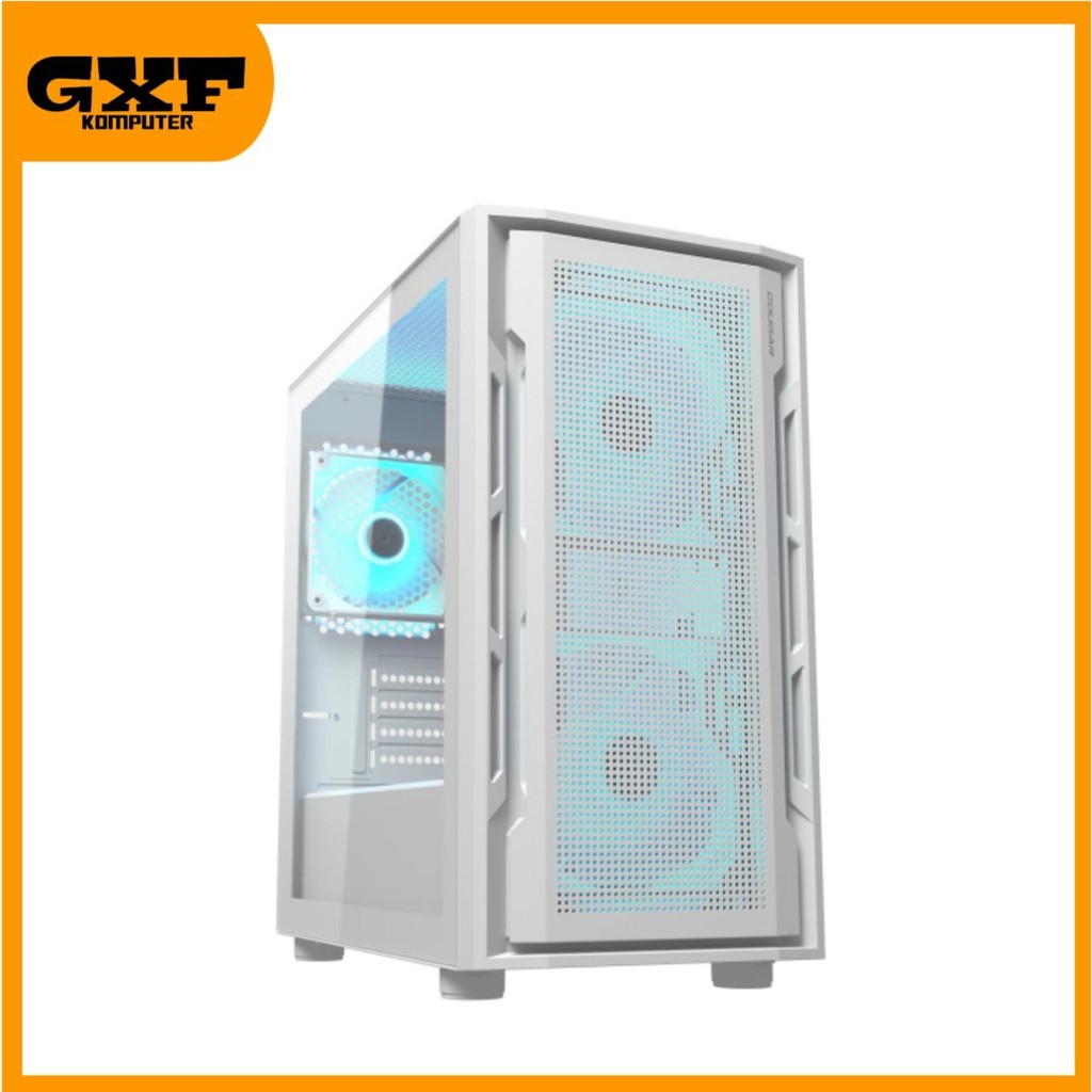 Casing Cougar Uniface RGB White - Mini Tower - Include 3 Fan