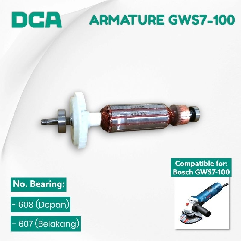 SET Armature Gerinda Bosch GWS 7-100 DCA Angker Gerinda Bosch GWS 7-100 DCA 6-100
