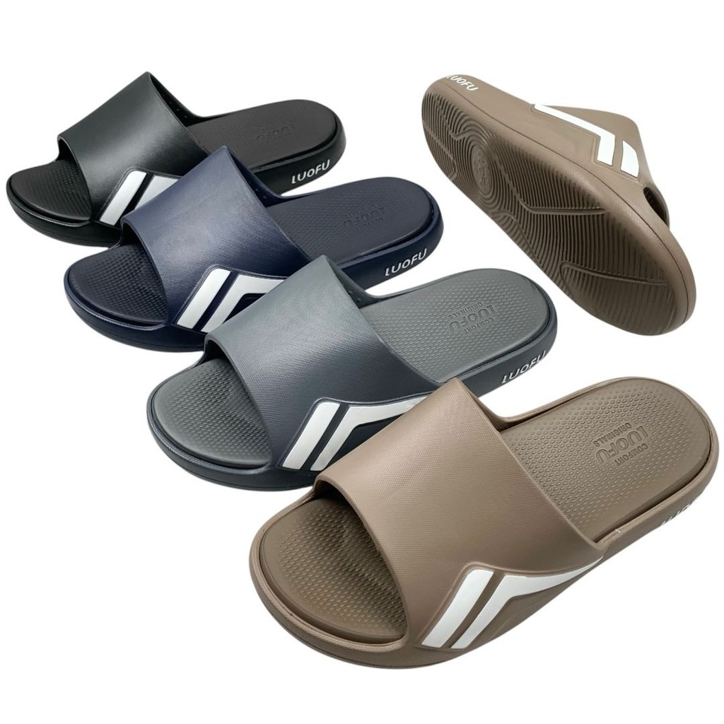 LUOFU Sandal Selop Karet Pria Empuk Import E6213-BRKPS 2L (AW1)