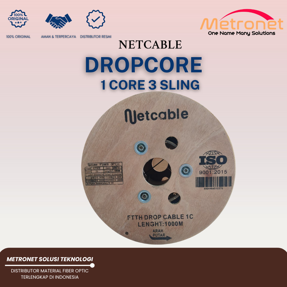 NETCABLE DROPCABLE 1 CORE,2 CORE ,dan 4CORE 3 SLING NETCABLE G657A1