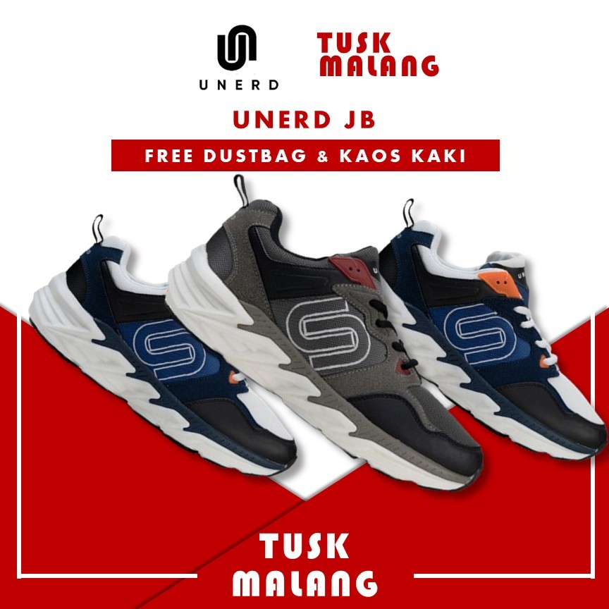 Sepatu Unerd JB Sepatu Sneakers Casual Sport Sepatu Sneaker Olahraga Pria Wanita Unerd Original