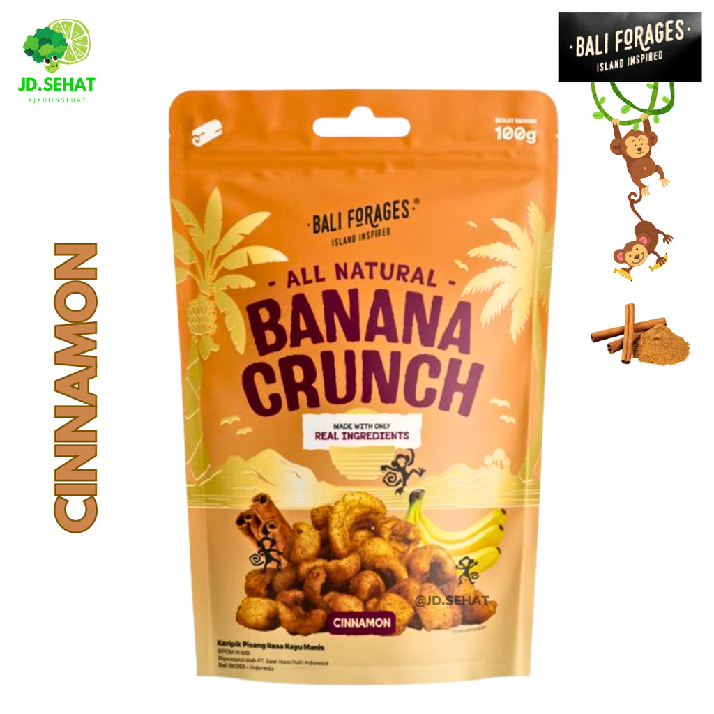 BALI FORAGES Banana Crunch Rambak Pisang Healthy Snack Cinnamon