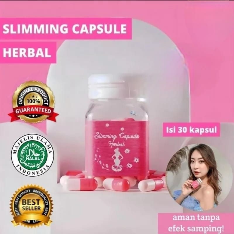 Sliming Capsule HERBAL pink  pelansing Herbal toko AGEN