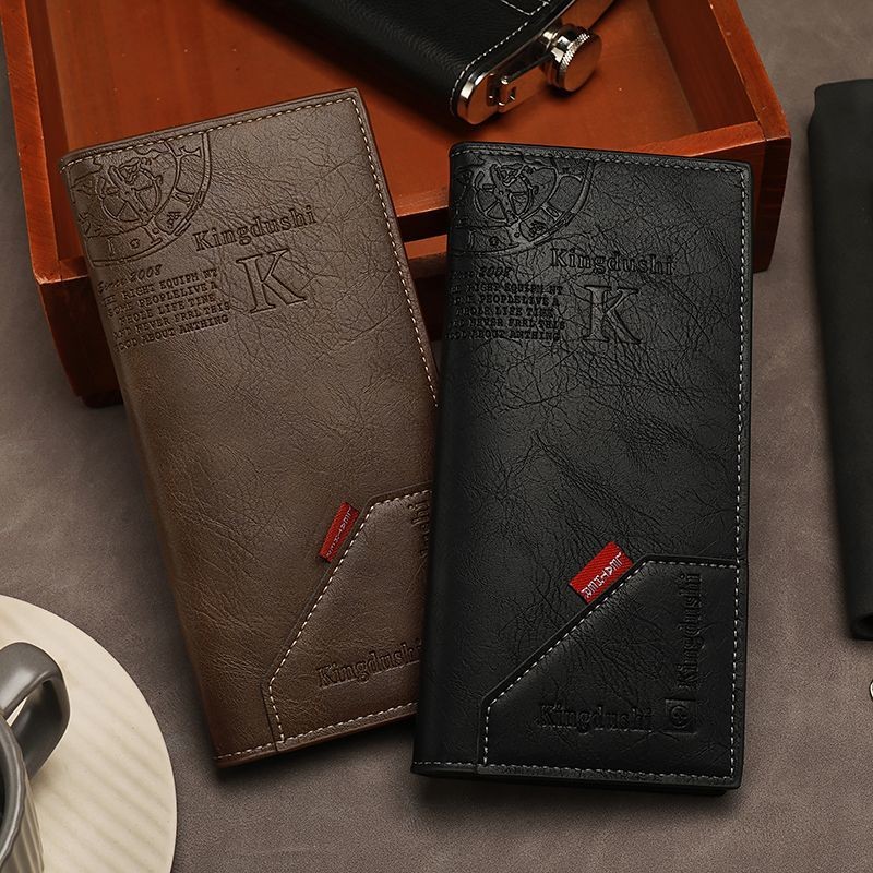 Dompet Pria Lipat Dua Ultra-ringan Tas Tipis