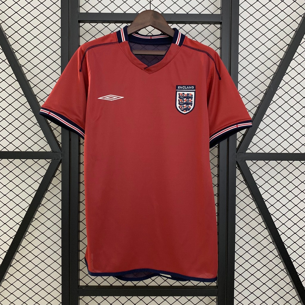 Jersey grade ori Retro England 2002 Away A47 T shirt pria