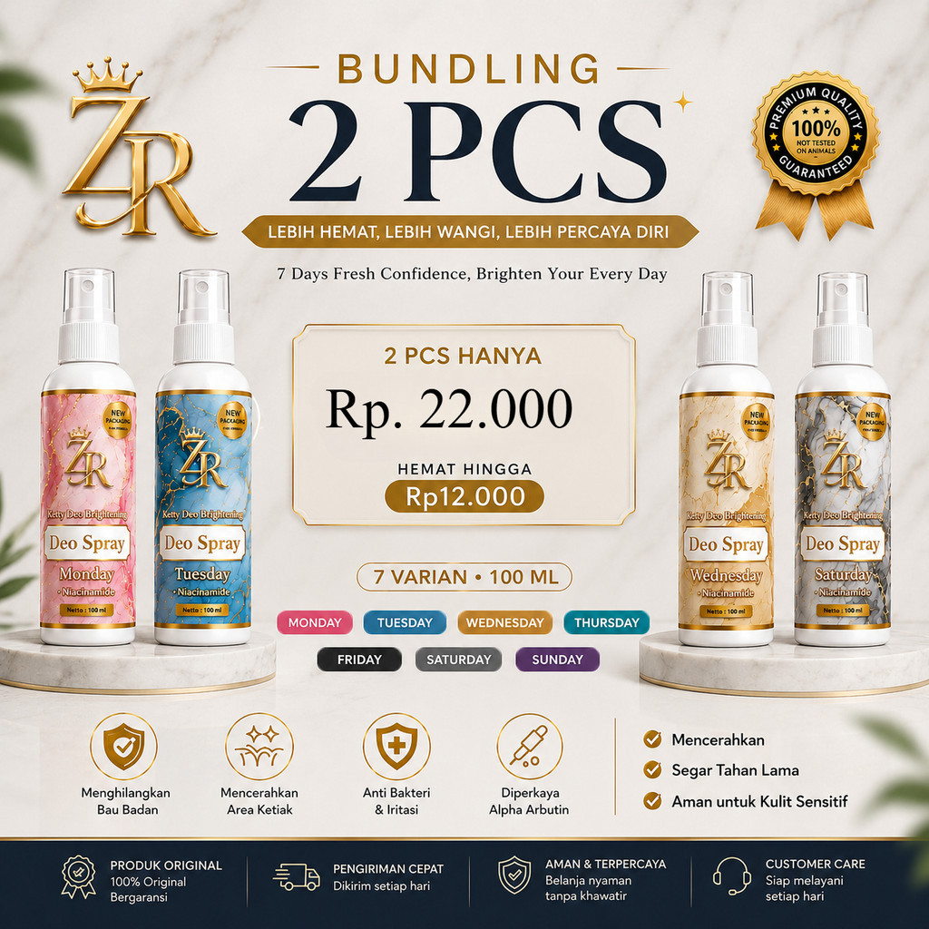 Bundling 2 Ketty Deo Brightening Deodorant Spray