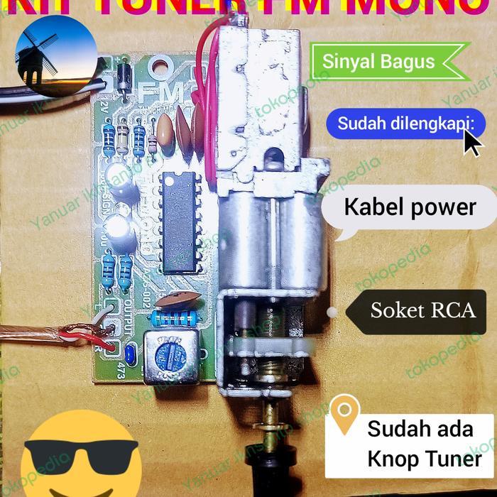 Radio Tuner FM Mono to Stereo dengan Sinyal Bagus dan Kabel Power Sudah Dilengkapi Knop Tuner dan So
