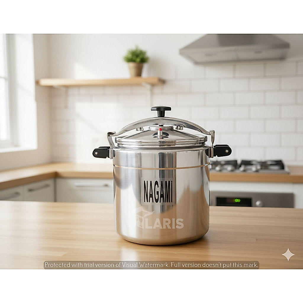 NAGAMI Pressure Cooker Panci Presto Kapasitas Besar Jumbo 20,25,36,50,75,100,135 Liter - Memasak Cep