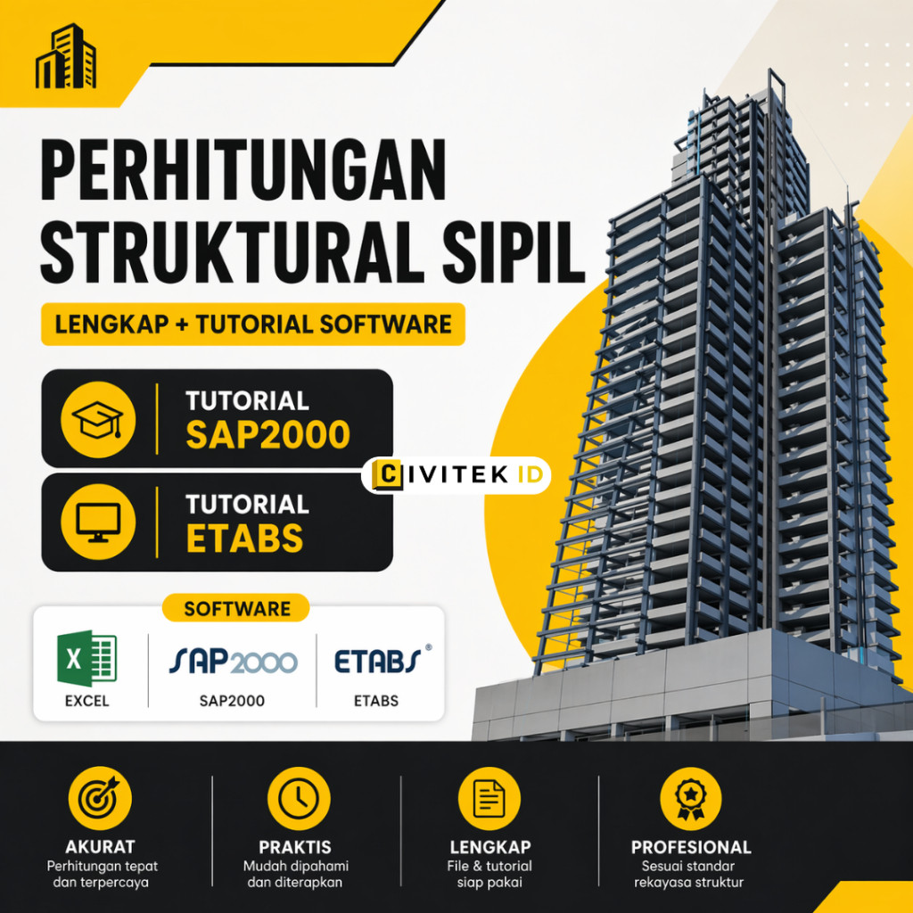 [PROMO] Perhitungan Struktur Sipil Lengkap + Tutorial SAP2000 & ETABS | Analisis Beton Baja