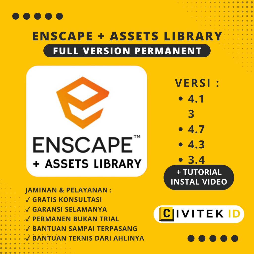 Enscape 3D + Full Assets Library Offline Lengkap - Software Render SketchUp Revit Win Permanen