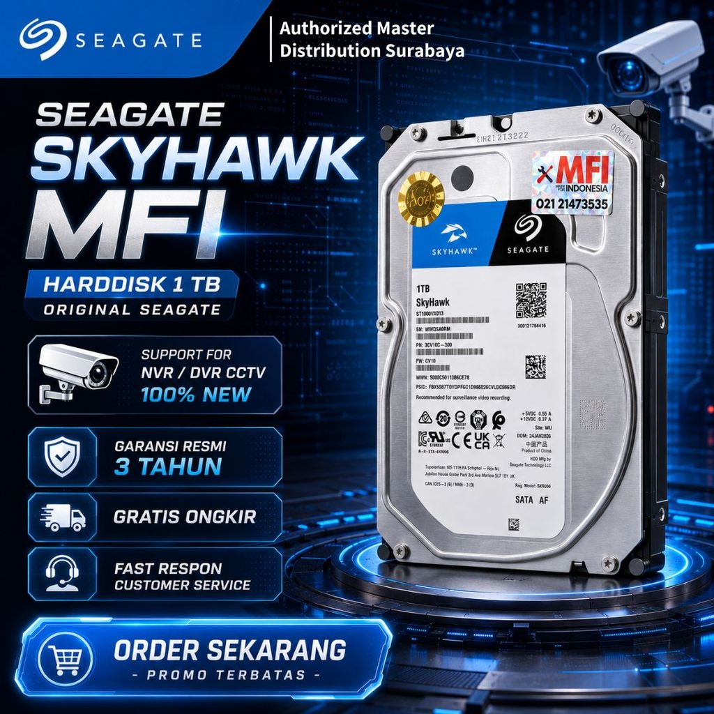 Hard Disk Seagate Skyhawk CCTV 1TB MFI