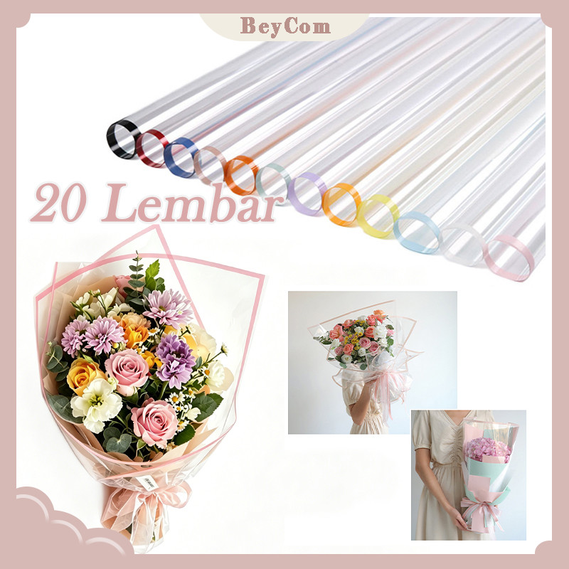 20 Lembar Cellophane Transparant/ Kertas Buket Bunga Cellophane/Flower Wrapping Paper/Kertas Buket B