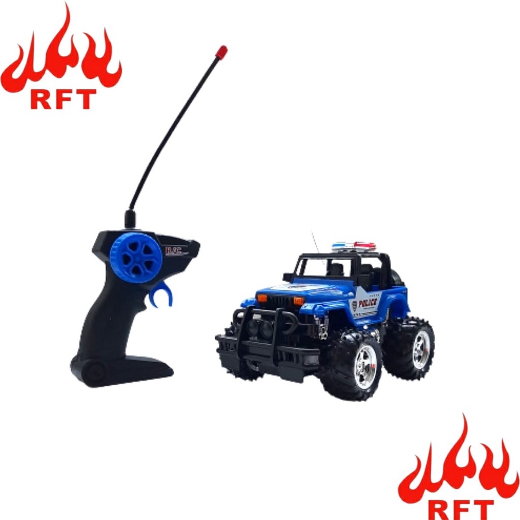 HENGJIAN MAINAN ANAK RC MOBIL BIGFOOT JEEP REMOTE TEMBAK SKALA 1:24 POLICE CAR SERIES SUARA SIRENE 6
