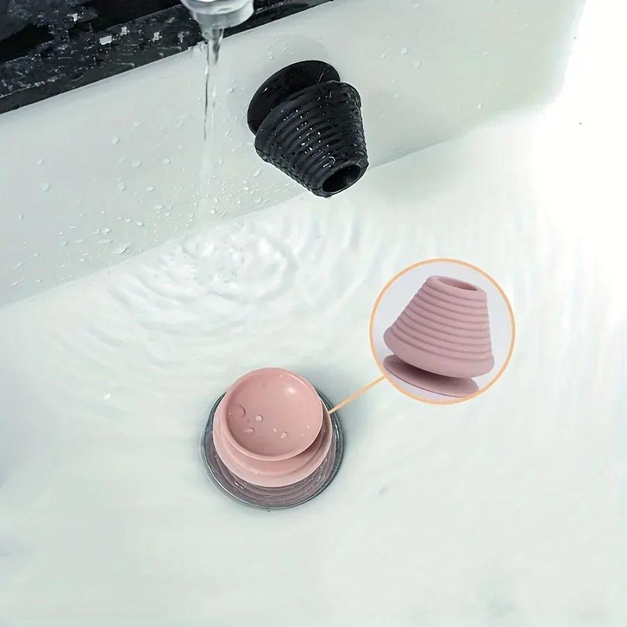 Tub Stopper Universal Drain Stopper Silicone Bathtub Stopper for Bathroom Bathtub and Kiten
