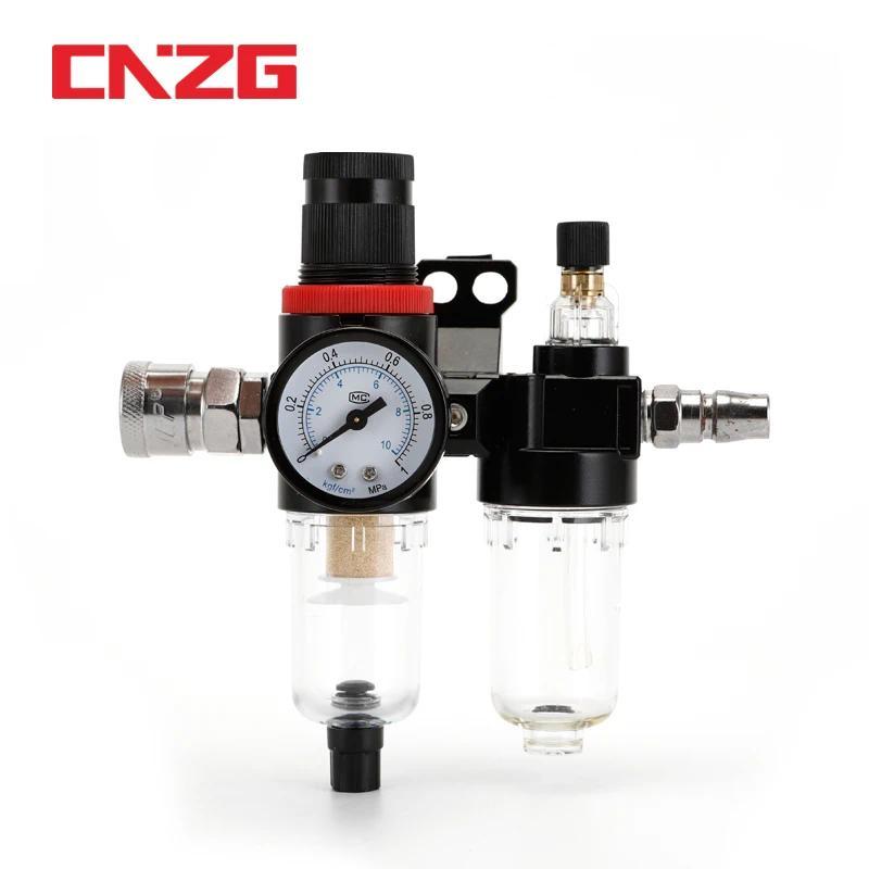 AFC2000 1/4 Air Compressor Oil Water Separator Filter Regulator Trap Airbrush Pressure Reducing Valv