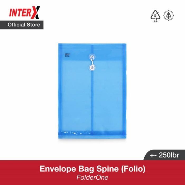 Folder One Map Tali isi (12 pcs) ( Envelope Bag Spine ) - Biru