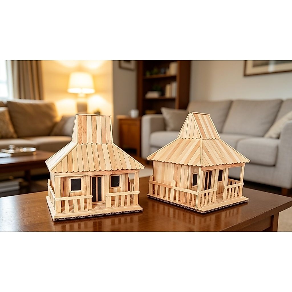 miniatur rumah adat joglo stik es krim