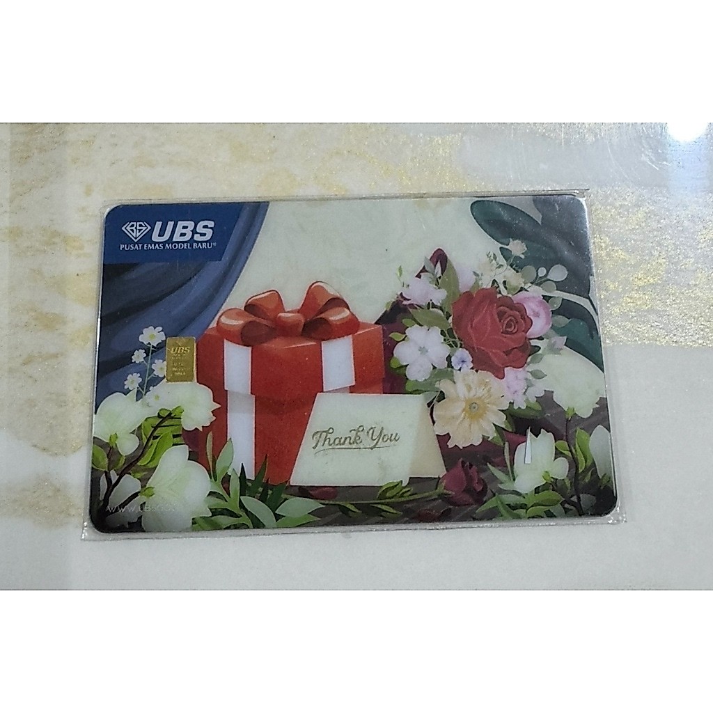 Emas UBS 0.1 gram edisi thank you