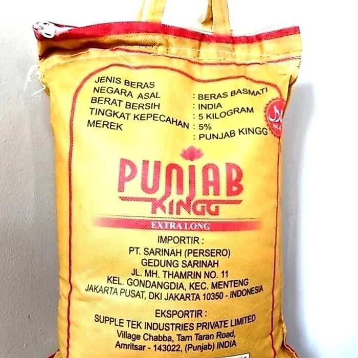 Premium Punjab King Extra Long Basmati Rice 5Kg / Beras Basmati Punjab King 5Kg Original
