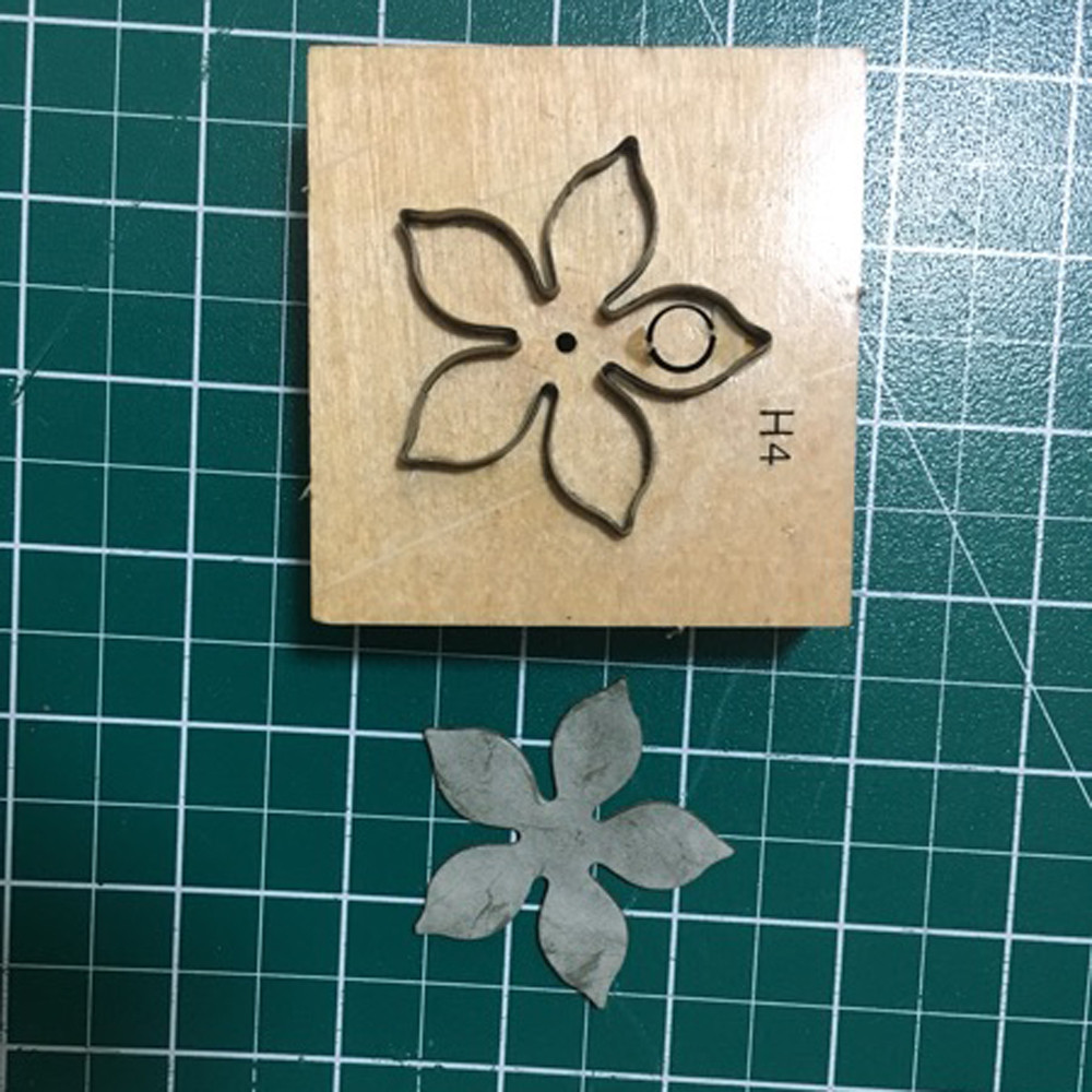 

leather craft cutter five petal flower template die cutting knife mould leather hole punches deri el aletleri