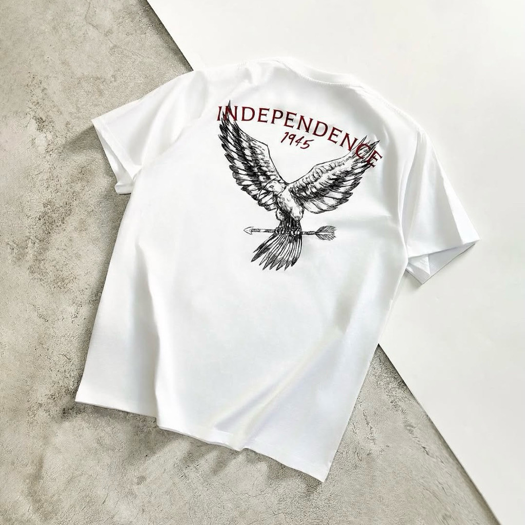 (COD) [ORIGINAL 100%] RUCAS Independence 1945 White Tee - RUCAS "Make Your Own Odds" Tee - Python Je