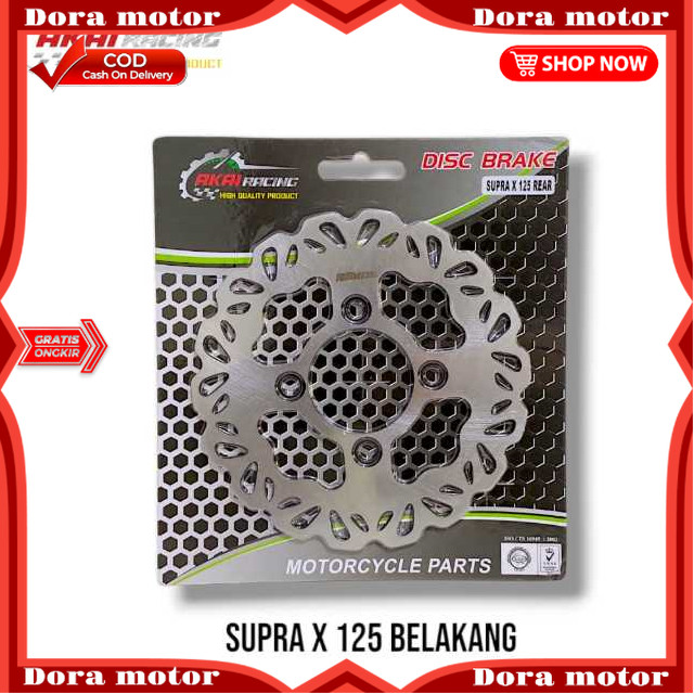 Disc Supra x 125 - Piringan Cakram Belakang Supra X 125 Model Variasi Uk.Standar Merk Akai Racing