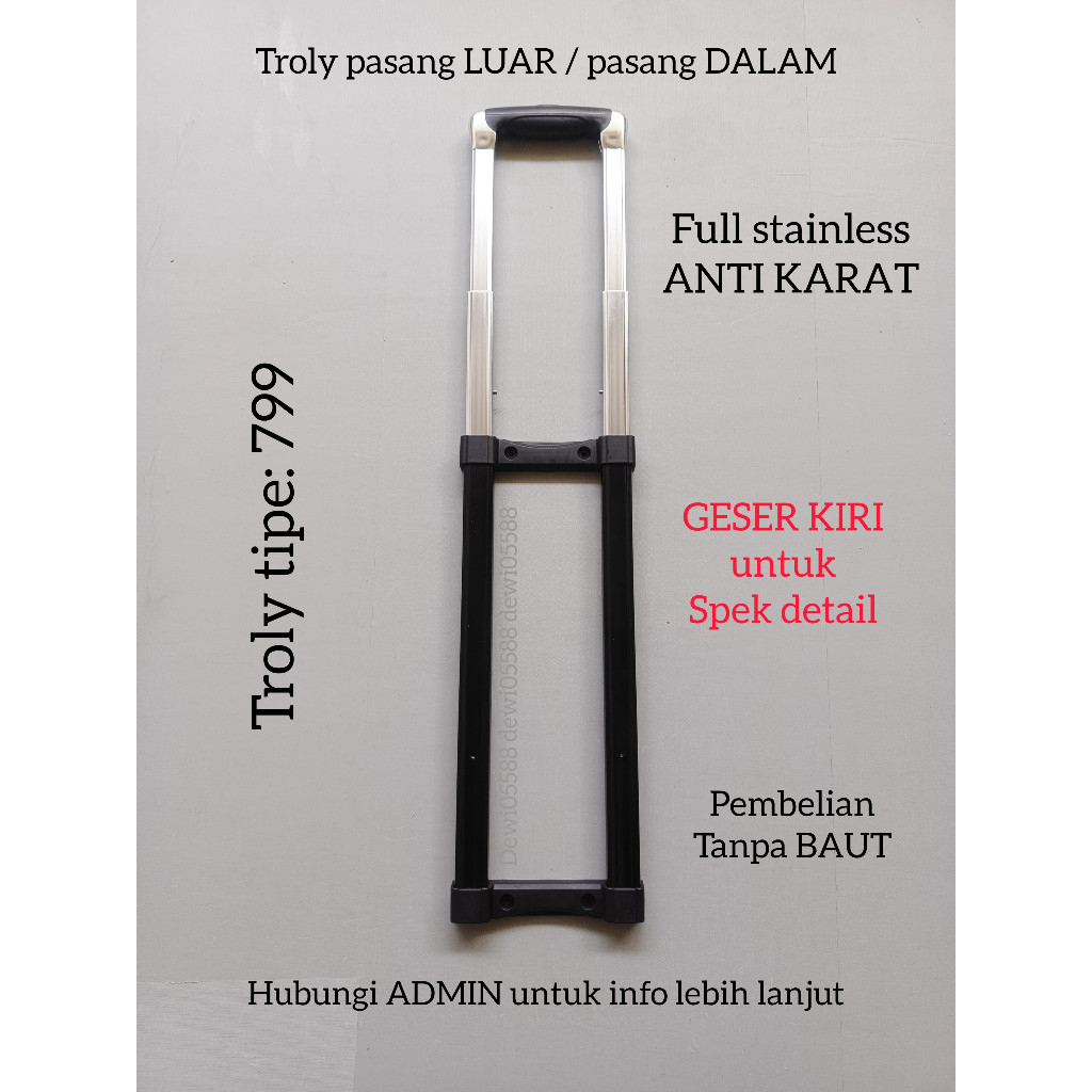 TROLY KOPER, TIANG KOPER TANAM, DORONGAN KOPER, TROLY TAS TRAVEL