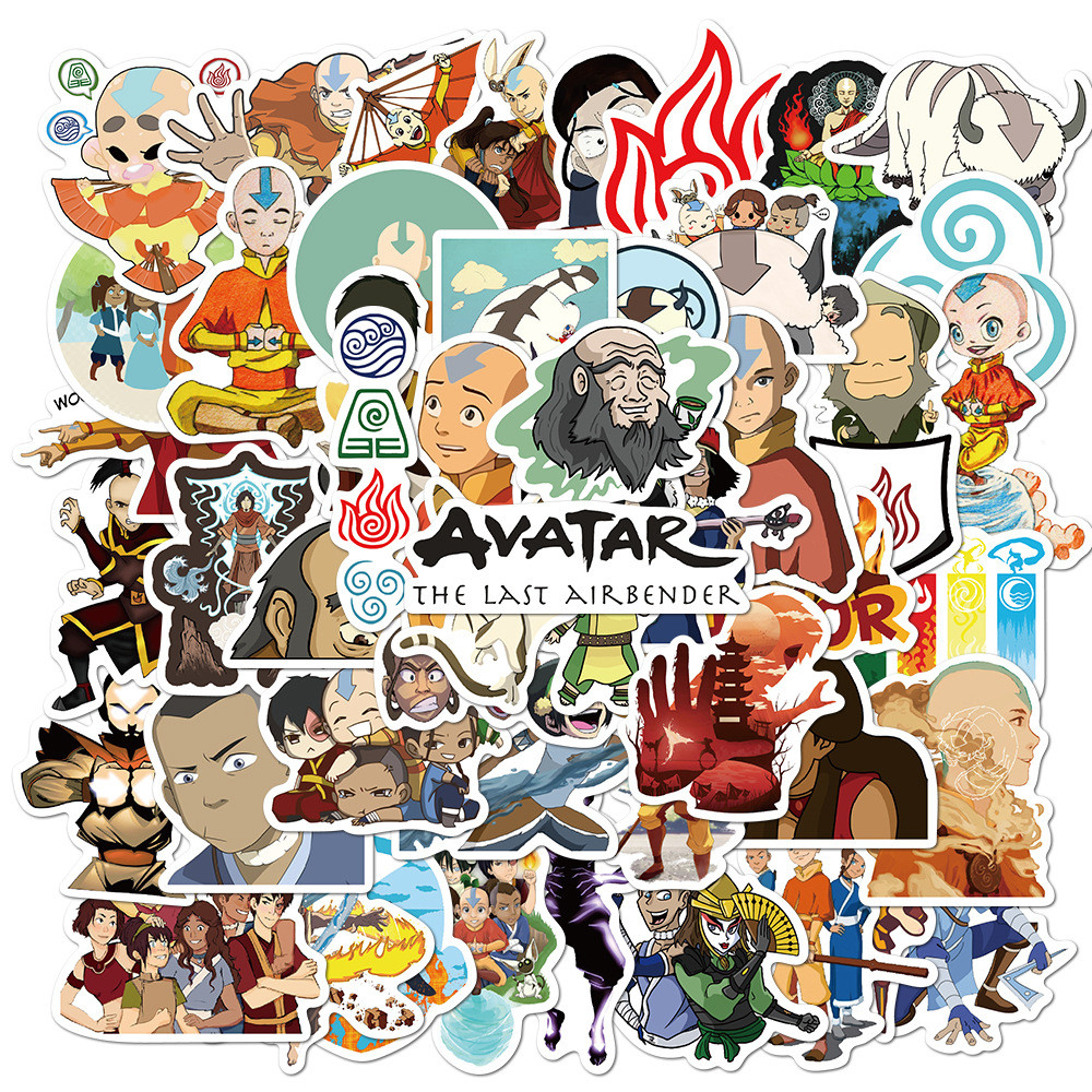 

50PCS Avatar The Last Airbender Anime Stickers Skateboard Guitar Laptop Motorcycle Luggage Classic Toy Sticker for Kid