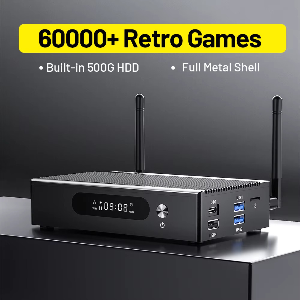 KINHANK Super Console X3 Pro Retro Video Game Console 60000 Games for PS1/PSP/SS/N64/DC/Arcade Game 