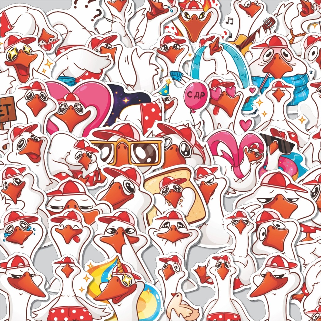 

Stiker Cutting Pack Stiker Hewan Bebek Angsa Cute Isi 100Pcs Series Aesthetic Lucu Keren Untuk Koper Bahan Vynil