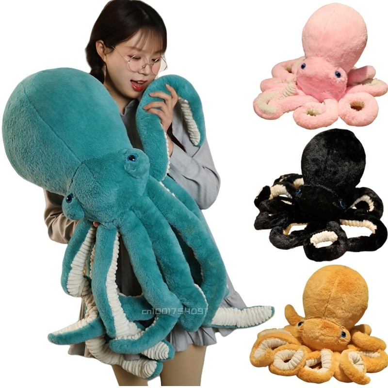 30cm-90cm Plush Octopus Toy Big Size Lifelike Octopus Pillow Stuffed Marine Life Soft Doll Kids Toys