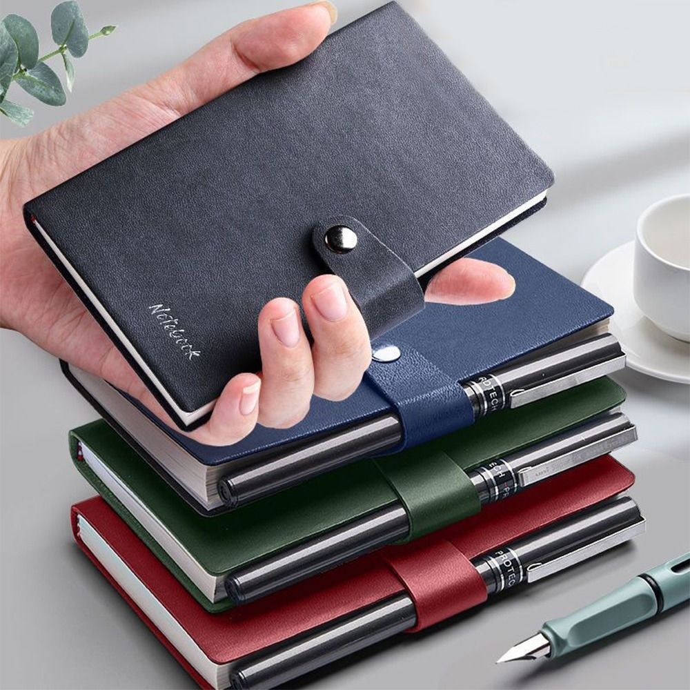 

PU Cover A7 Mini Notebook Portable Pocket Notepad Diary Book Handwriting Word Book Memo Pad Office Student School Stationery
