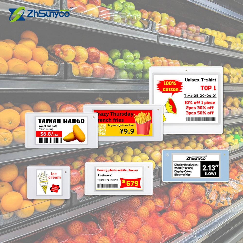 

Four Color Digital Price Tags Electronic Shelf Label Store Label Display for Supermarkets and Warehouses