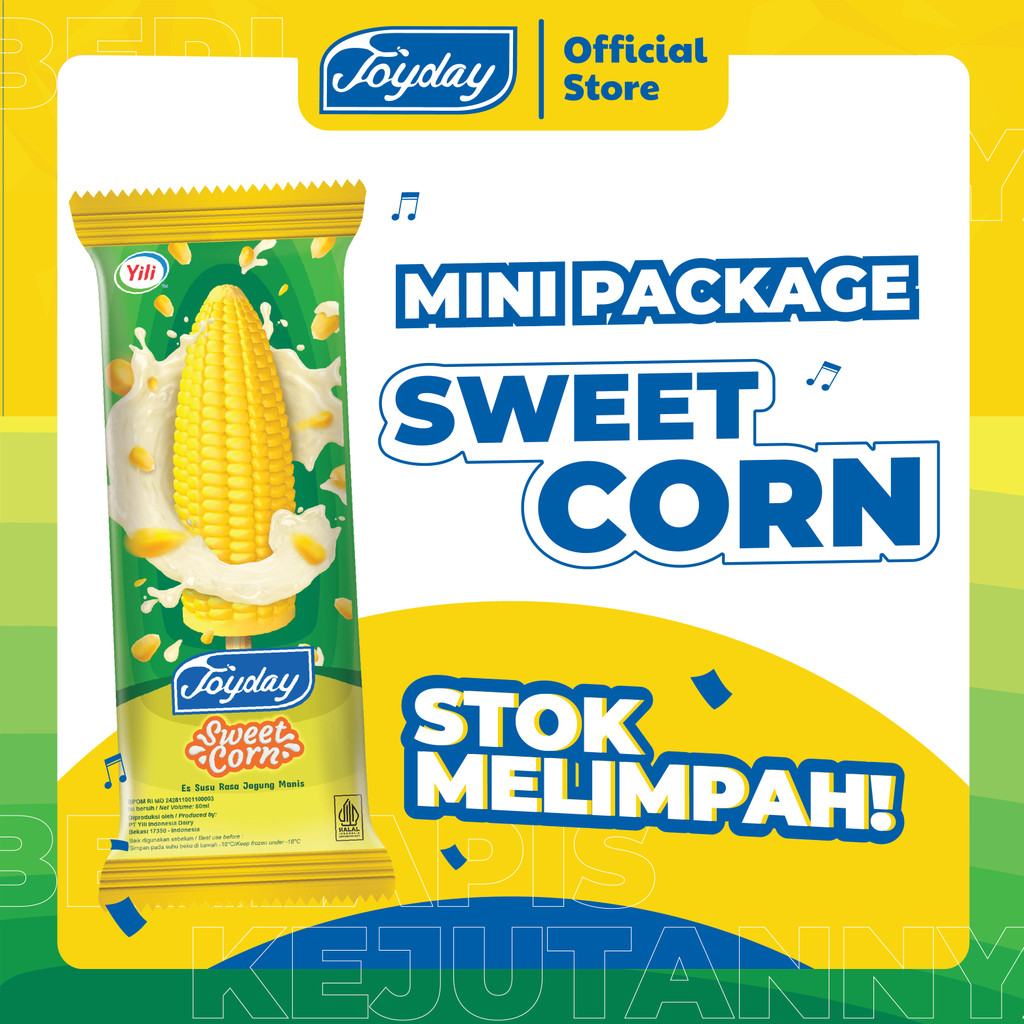 

Joyday Ice Cream Sweet Corn - Mini Package Isi 10 PCS | Promo Harga Spesial! Kalimantan