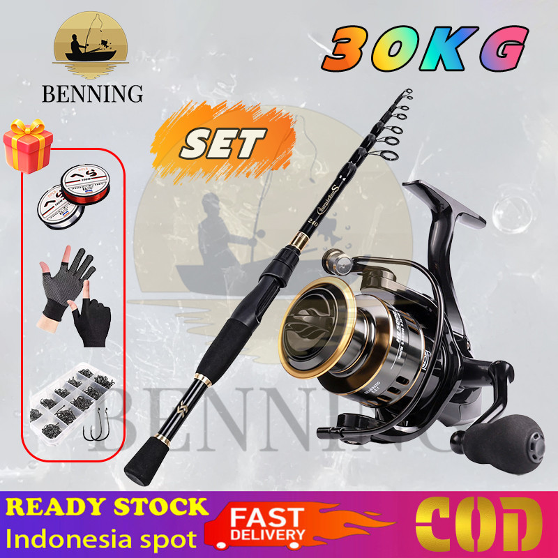 # Beli 1 Dapat 7 #  Sougayilang Joran Pancing1.8/2.1/2.4M joran teleskopik Spinning Fishing Pole For
