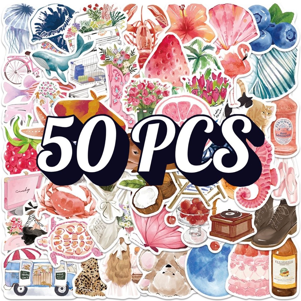 

Stiker Cat Air 50 PCS | Stiker Lucu Pink Aesthetic Waterproof untuk Laptop, HP, Motor, Helm, Botol