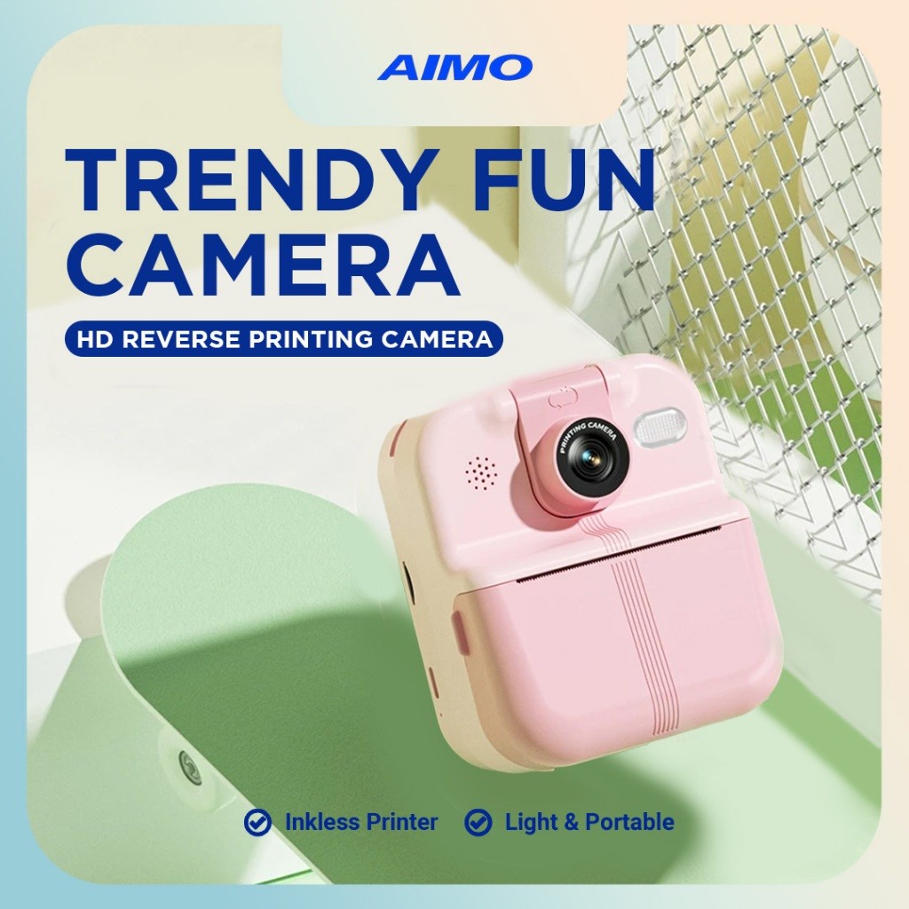 

AIMO P02 Printing Photo Machine Printer Foto Mirip Polaroid Printer Foto Kertas Thermal Hitam Putih