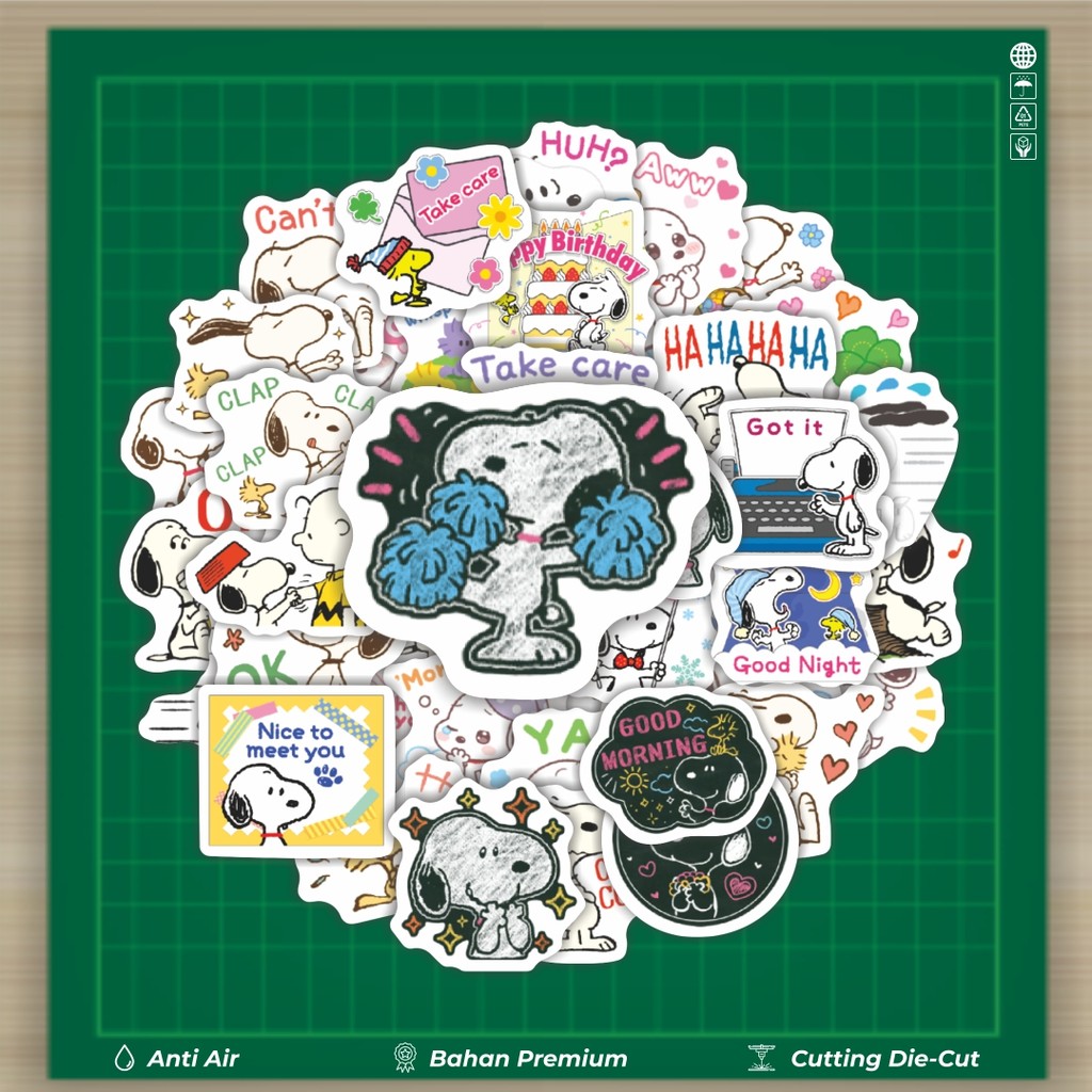 

HOT 50 PCS STIKER Stiker Kartun Snoopy V33 Stiker Fashion Cars Decal Dingin Kartu Album Custom Vinyl Anti Air- Sticker Aesthetic Buku Journal Koper Casing HP Tablet Laptop Helm Motor Botol Minum