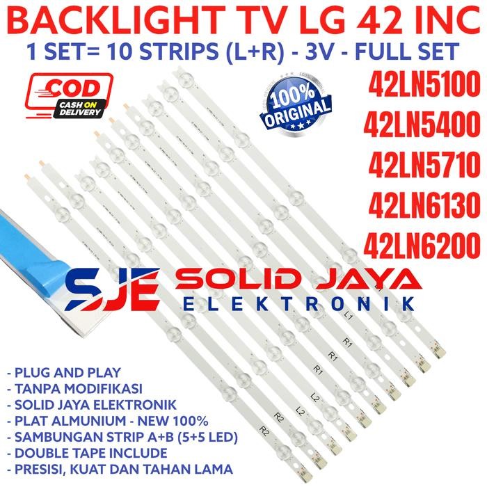 BACKLIGHT TV LED LG 42 INC 42LN5100 42LN5400 42LN5710 42LA6130 42LA6200 LAMPU BL LED 42INC 42IN 42LN