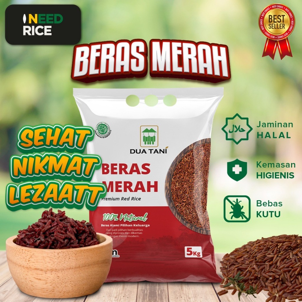 

Beras Merah Dua Tani 5kg - HALAL Cocok Untuk Diet dan Kualitas Terjamin