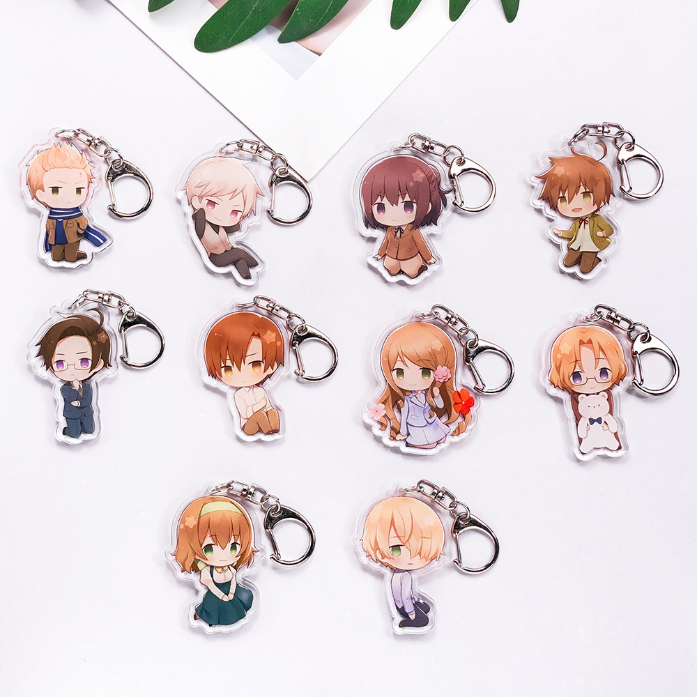 Anime Characters Hetalia Trendy Car Keychain Accessories Bag Charm Creative Funny Kawaii Backpack Pe