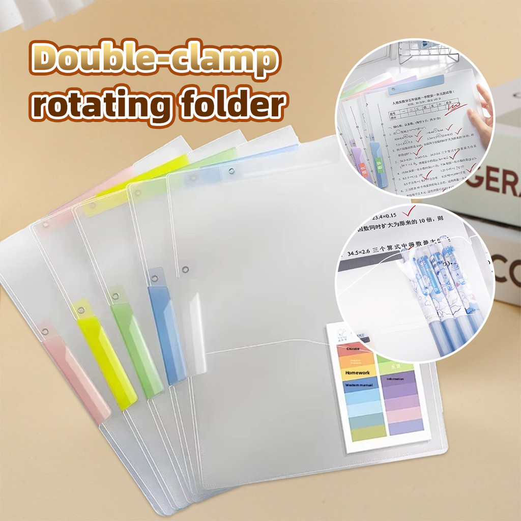 5PCS/Bag Stopmap plastik dokumen A3/A4 Map File Business Classic Transparan A3/A4