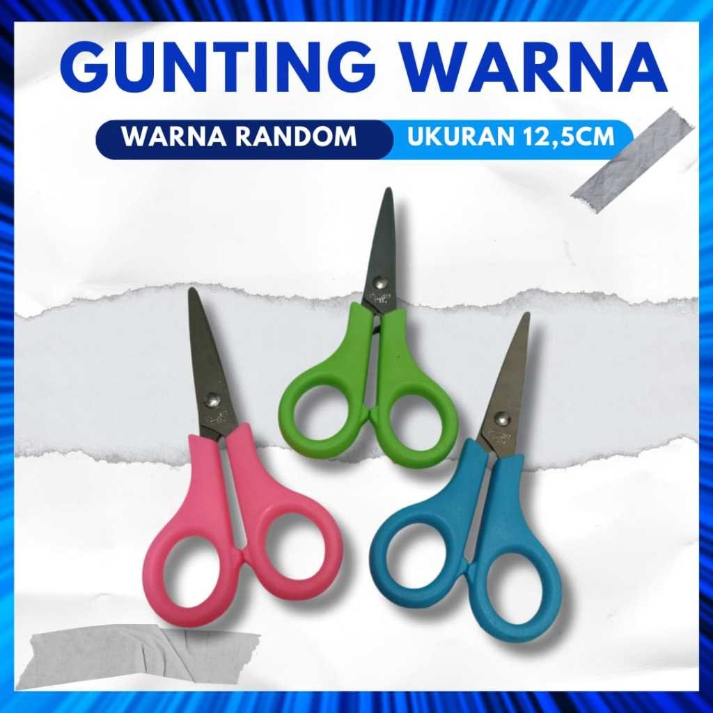 

Alat Tulis Potong Serbaguna Rambut 4INC / Gunting WARNA Kertas Besi Stainless Steel Sekolah 12,5 X 6,5